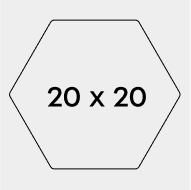 20 על 20 ס"מ משושה - <span class="woocommerce-Price-amount amount"><bdi>110.00<span class="woocommerce-Price-currencySymbol">₪</span></bdi></span>