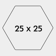 25 על 25 ס"מ משושה - <span class="woocommerce-Price-amount amount"><bdi>125.00<span class="woocommerce-Price-currencySymbol">₪</span></bdi></span>