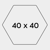 40 על 40 ס"מ משושה - <span class="woocommerce-Price-amount amount"><bdi>185.00<span class="woocommerce-Price-currencySymbol">₪</span></bdi></span>